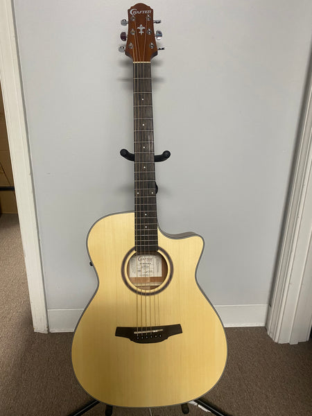 Crafter HT100-CE-N Silver series 100 Orchestra acoustic-electric guitar with cutaway