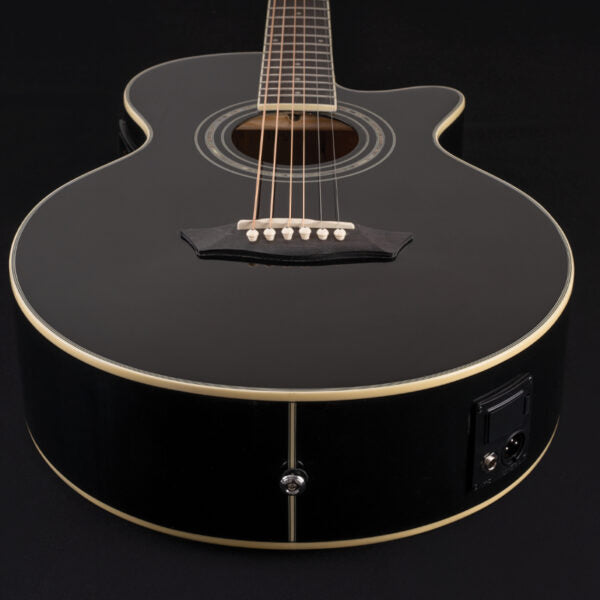 Washburn EA10B Festival Series Petite Jumbo with Electronics Black