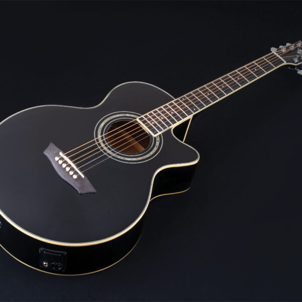 Washburn EA10B Festival Series Petite Jumbo with Electronics Black