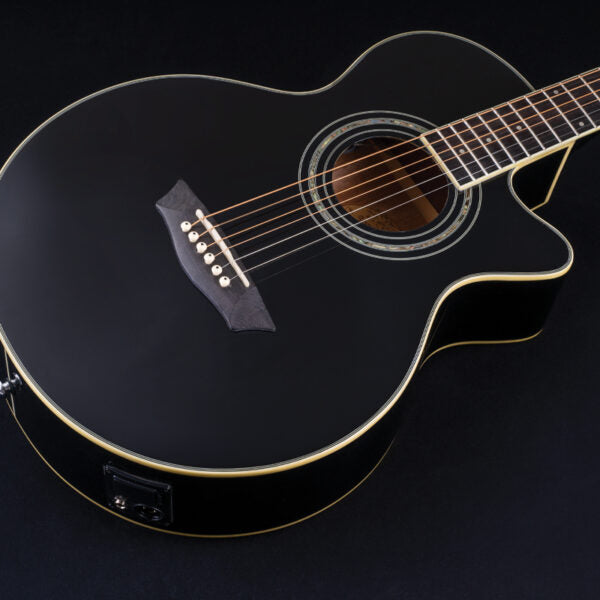 Washburn EA10B Festival Series Petite Jumbo with Electronics Black