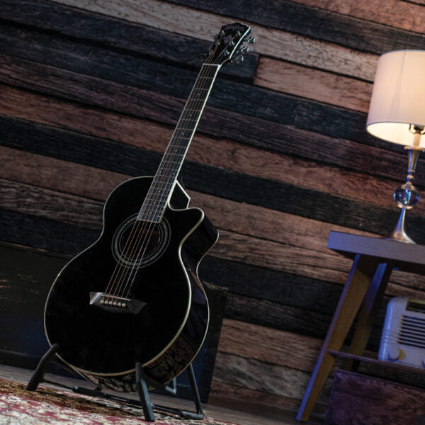 Washburn EA10B Festival Series Petite Jumbo with Electronics Black