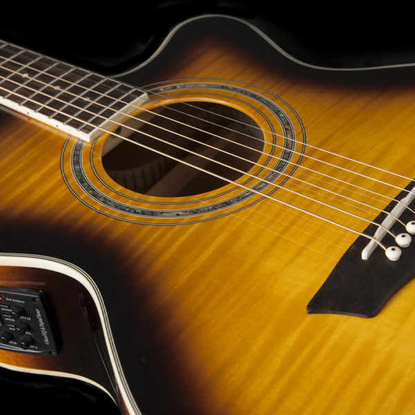 Washburn EA15ATB Festival Series Mini Jumbo Acoustic-Electric Guitar Tobacco Sunburst