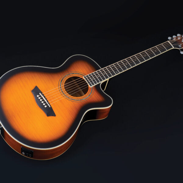 Washburn EA15ATB Festival Series Mini Jumbo Acoustic-Electric Guitar Tobacco Sunburst