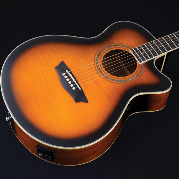 Washburn EA15ATB Festival Series Mini Jumbo Acoustic-Electric Guitar Tobacco Sunburst