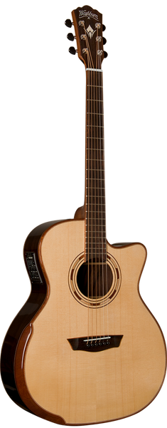 Washburn WCG25SCE Comfort Series Grand Auditorium Cutaway w/ Electronics Natural