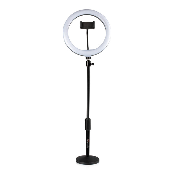 Gator GFW-RINGLIGHTDSKTP Ring Light Round Base Desktop Stand W/ Phone Clamp