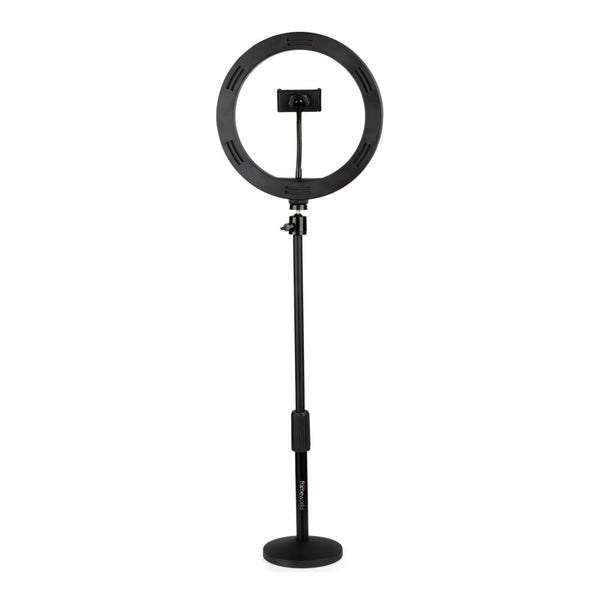 Gator GFW-RINGLIGHTDSKTP Ring Light Round Base Desktop Stand W/ Phone Clamp