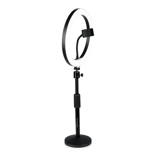 Gator GFW-RINGLIGHTDSKTP Ring Light Round Base Desktop Stand W/ Phone Clamp
