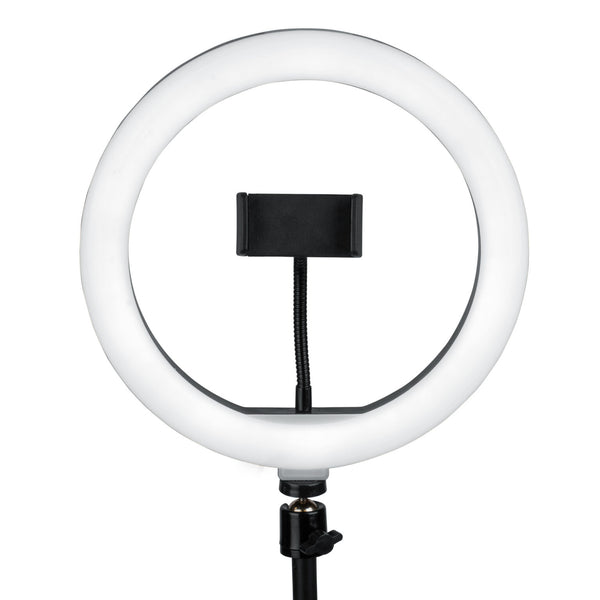 Gator GFW-RINGLIGHTDSKTP Ring Light Round Base Desktop Stand W/ Phone Clamp