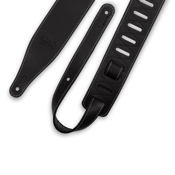 Levy's M17BAS-BLK 2.5″ Pull-Up Butter Leather Guitar Strap – Black