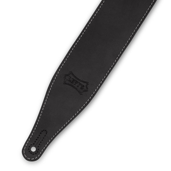 Levy's M17BAS-BLK 2.5″ Pull-Up Butter Leather Guitar Strap – Black