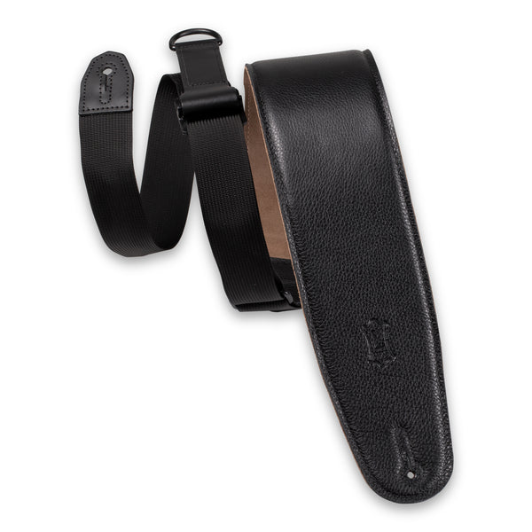 Levy's MRH4GF-BLK Right Height M4GF Garment Leather Bass Strap
