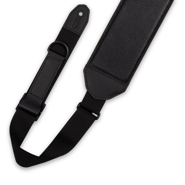 Levy's MRH4GF-BLK Right Height M4GF Garment Leather Bass Strap