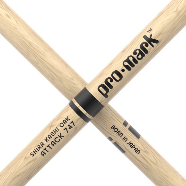 Pro Mark Classic Attack 747 Shira Kashi Oak Drumstick, Oval Nylon Tip