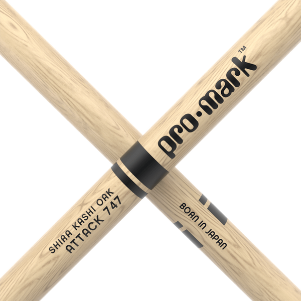 Pro Mark Classic Attack 747 Shira Kashi Oak Drumstick, Oval Nylon Tip