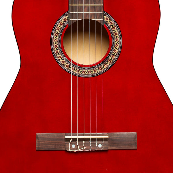 Stagg SCL50-RED 4/4 Classical Guitar with Linden Top Red