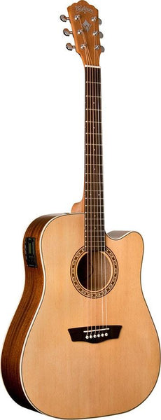 Washburn WD7SCE Harvest Series Dreadnought w/ Cutaway Natural
