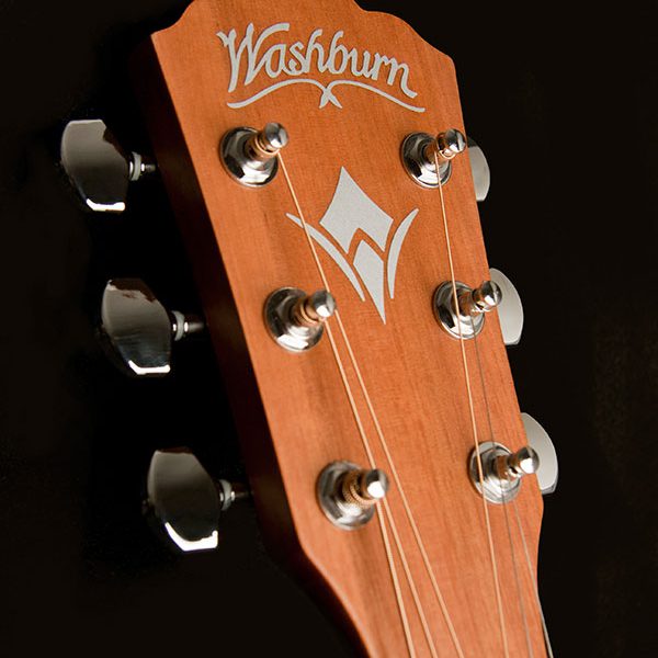 Washburn WG7SCE Harvest Series Solid Sitka Spruce Top Grand Auditorium Cutaway with Electronics Natu
