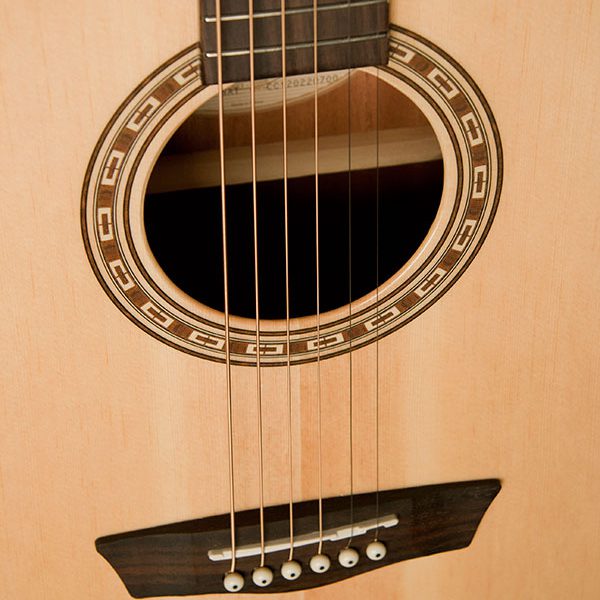 Washburn WG7SCE Harvest Series Solid Sitka Spruce Top Grand Auditorium Cutaway with Electronics Natu