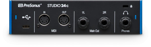 Presonus Studio 24c: The portable, affordable, ultra-high-def, USB-C™ compatible audio interface