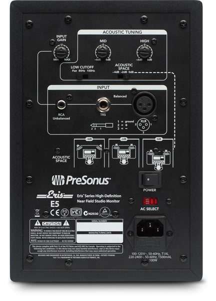 Presonus Eris E5 2-Way Active Studio Monitors: Accuracy Defined