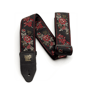 Ernie Ball PO4142 RED ROSE JACQUARD GUITAR STRAP