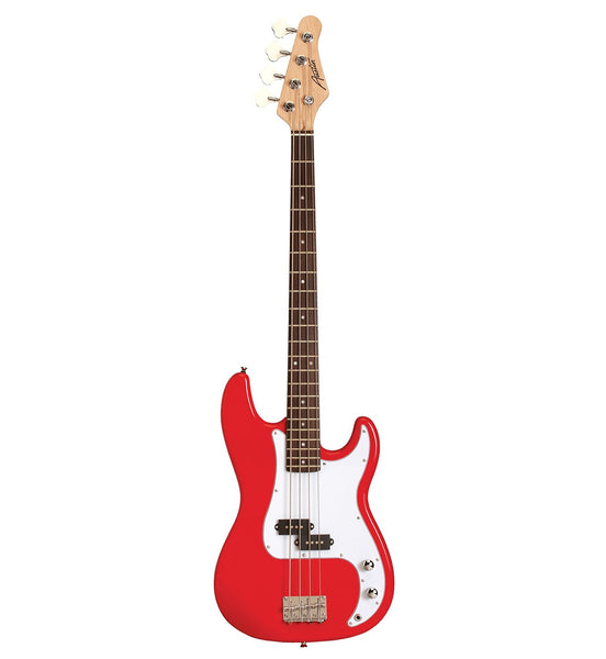 Austin APB200RD Double Cutaway Bass Red