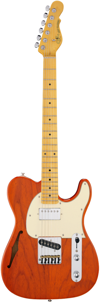G&L Tribute Series ASAT Classic Bluesboy Semi-Hollow Clear Orange w/ Maple Fretboard