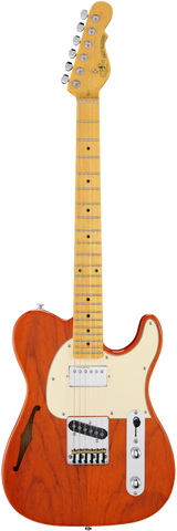 G&L Tribute Series ASAT Classic Bluesboy Semi-Hollow Clear Orange w/ Maple Fretboard